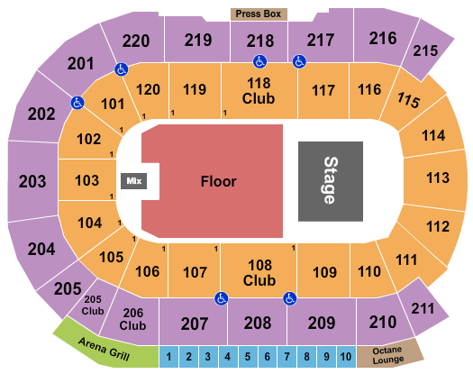 Angel of the Winds Arena Daughtry Seating Chart